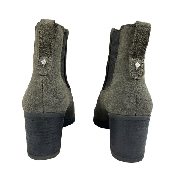 Sam Edelman Hanley Gray Suede Chunky Heel Chelsea Boot Sz 7 - Picture 6 of 9